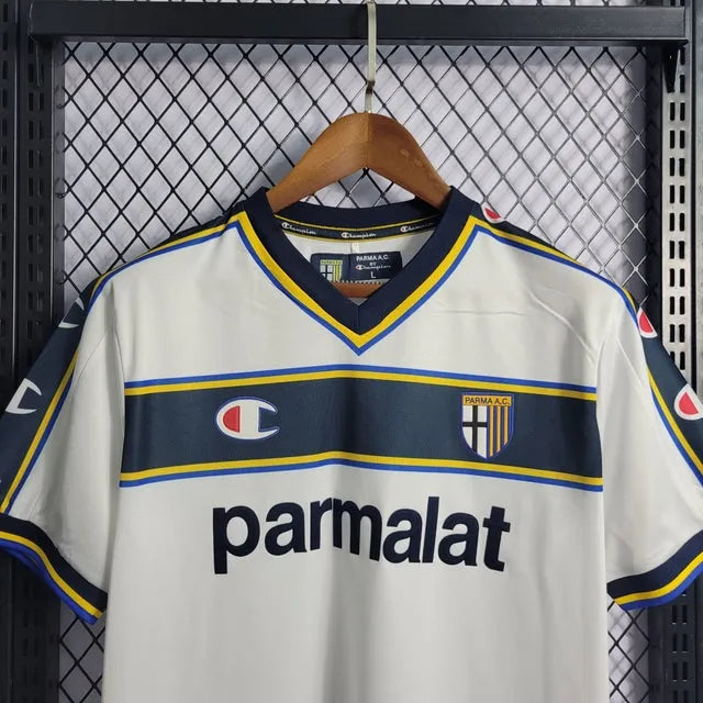 Camisa Parma Retrô Away 02/03 - Torcedor Masculina Branca - Camisa de Time Oficial - Buyit