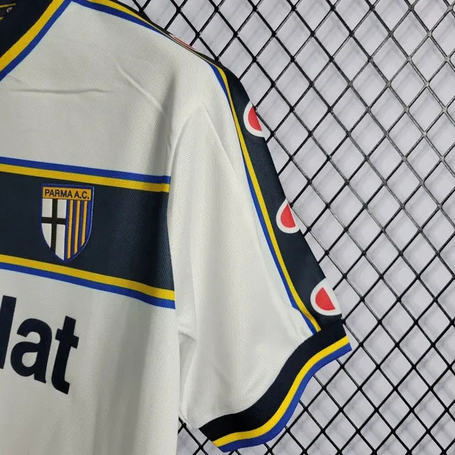 Camisa Parma Retrô Away 02/03 - Torcedor Masculina Branca - Camisa de Time Oficial - Buyit