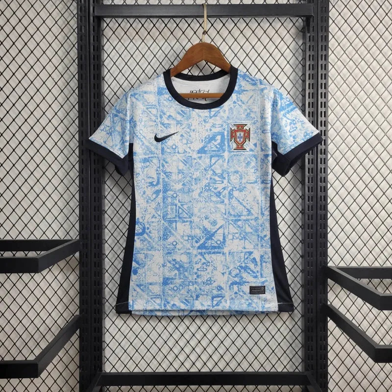 Camisa Portugal Away 24/25 - Torcedor Feminina Azul - Camisa de Time Oficial - Buyit