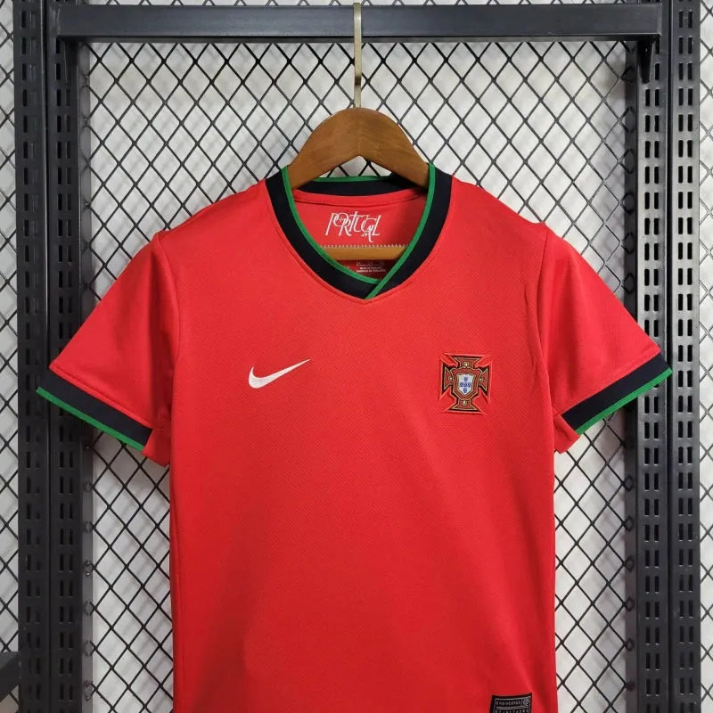 Camisa Portugal Home 24/25 - Torcedor Infantil Vermelha - Camisa de Time Oficial - Buyit