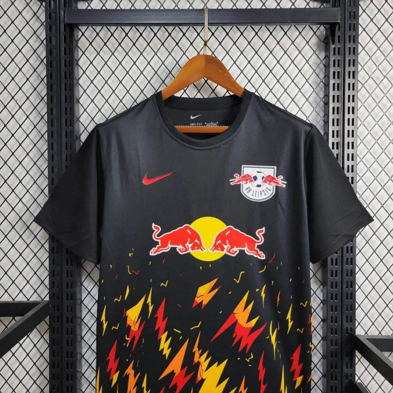 Camisa RB Leipzig 24/25 - Torcedor Masculina Preta - Camisa de Time Oficial - Buyit