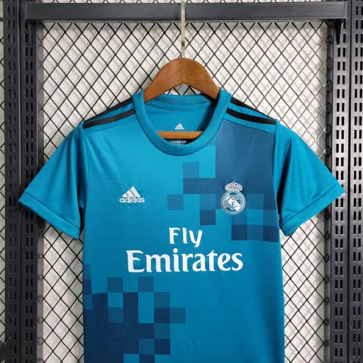 Camisa Real Madrid Away 17/18 - Torcedor Infantil Azul - Camisa de Time Oficial - Buyit