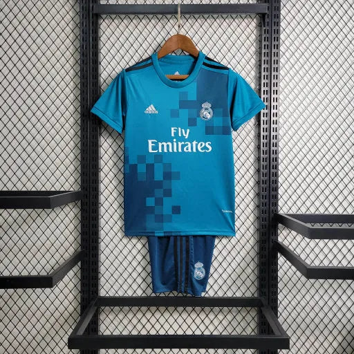 Camisa Real Madrid Away 17/18 - Torcedor Infantil Azul - Camisa de Time Oficial - Buyit