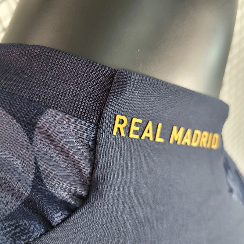 Camisa Real Madrid Away 23/24 - Jogador Masculina Preta - Camisa de Time Oficial - Buyit