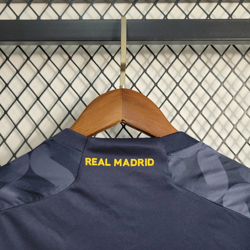 Camisa Real Madrid Away 23/24 - Torcedor Feminina Preta - Camisa de Time Oficial - Buyit