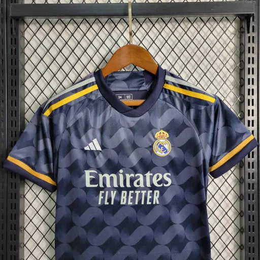 Camisa Real Madrid Away 23/24 - Torcedor Infantil Preta - Camisa de Time Oficial - Buyit