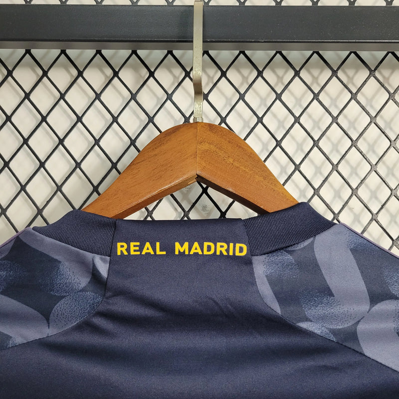 Camisa Real Madrid Away 23/24 - Torcedor Masculina Preta - Camisa de Time Oficial - Buyit