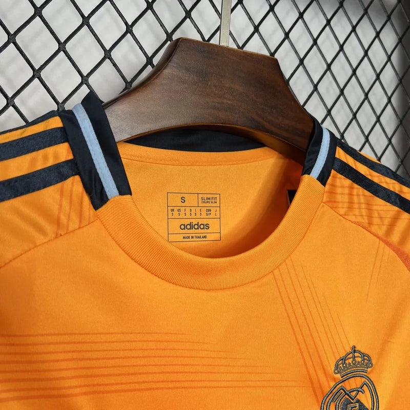 Camisa Real Madrid Away 24/25 - Torcedor Masculina Laranja - Camisa de Time Oficial - Buyit