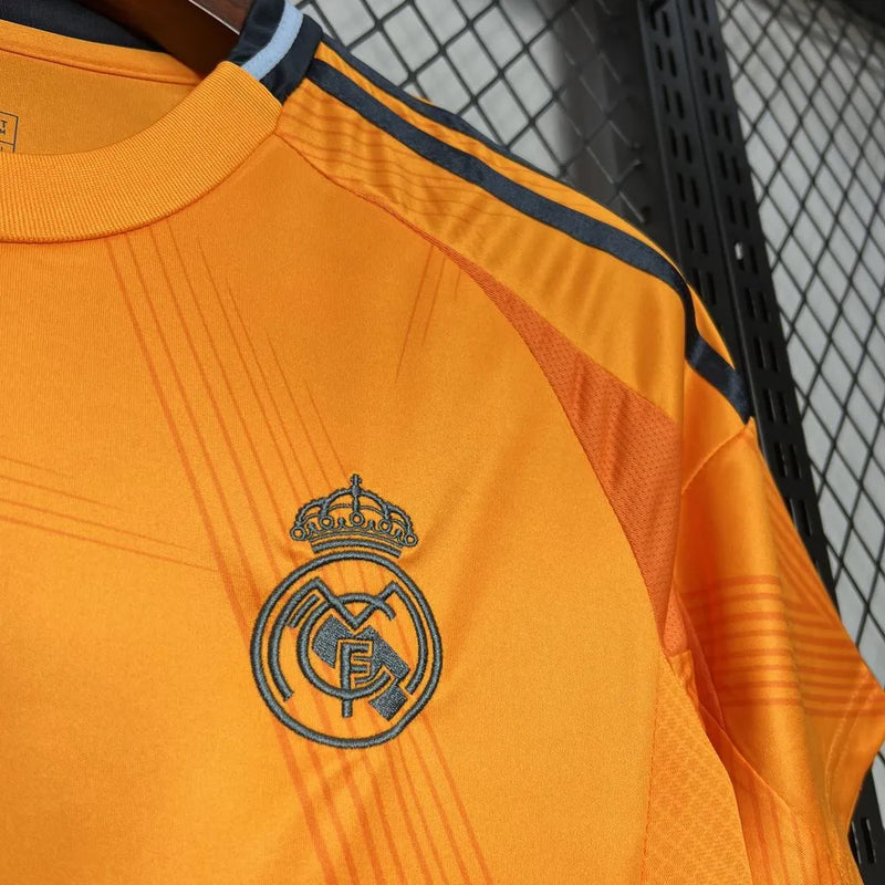 Camisa Real Madrid Away 24/25 - Torcedor Masculina Laranja - Camisa de Time Oficial - Buyit