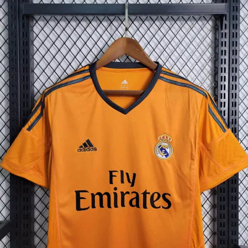 Camisa Real Madrid Away Retrô 13/14 - Torcedor Masculina Laranja - Camisa de Time Oficial - Buyit