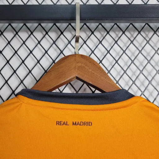 Camisa Real Madrid Away Retrô 13/14 - Torcedor Masculina Laranja - Camisa de Time Oficial - Buyit