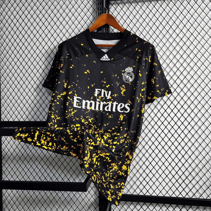 Camisa Real Madrid Edição Especial 20/21 - Torcedor Masculina Preta e Amarela - Camisa de Time Oficial - Buyit