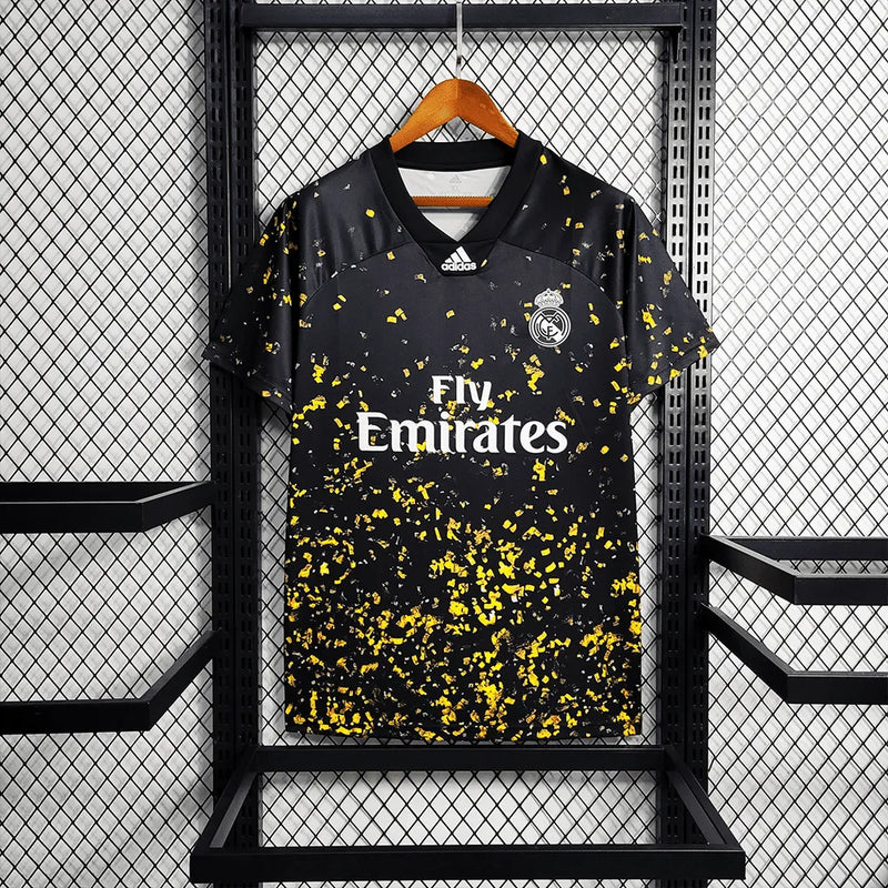 Camisa Real Madrid Edição Especial 20/21 - Torcedor Masculina Preta e Amarela - Camisa de Time Oficial - Buyit