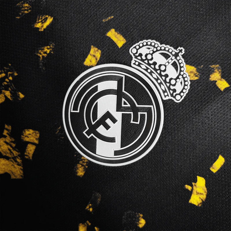 Camisa Real Madrid Edição Especial 20/21 - Torcedor Masculina Preta e Amarela - Camisa de Time Oficial - Buyit