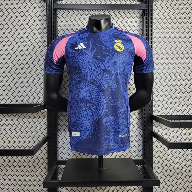 Camisa Real Madrid Edição Especial 24/25 - Jogador Masculina Dragão Azul - Camisa de Time Oficial - Buyit