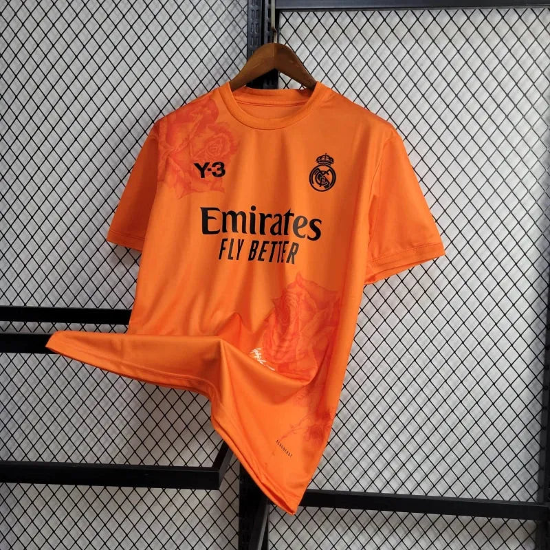 Camisa Real Madrid Fourth Y3 24/25 - Torcedor Masculina Laranja - Camisa de Time Oficial - Buyit