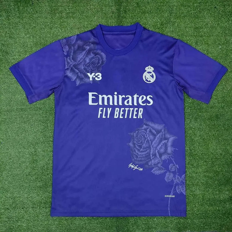 Camisa Real Madrid Fourth Y3 24/25 - Torcedor Masculina Roxa - Camisa de Time Oficial - Buyit