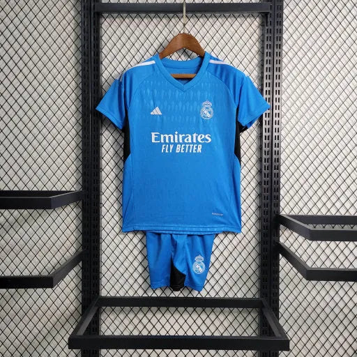 Camisa Real Madrid Goleiro 23/24 - Torcedor Infantil Azul - Camisa de Time Oficial - Buyit