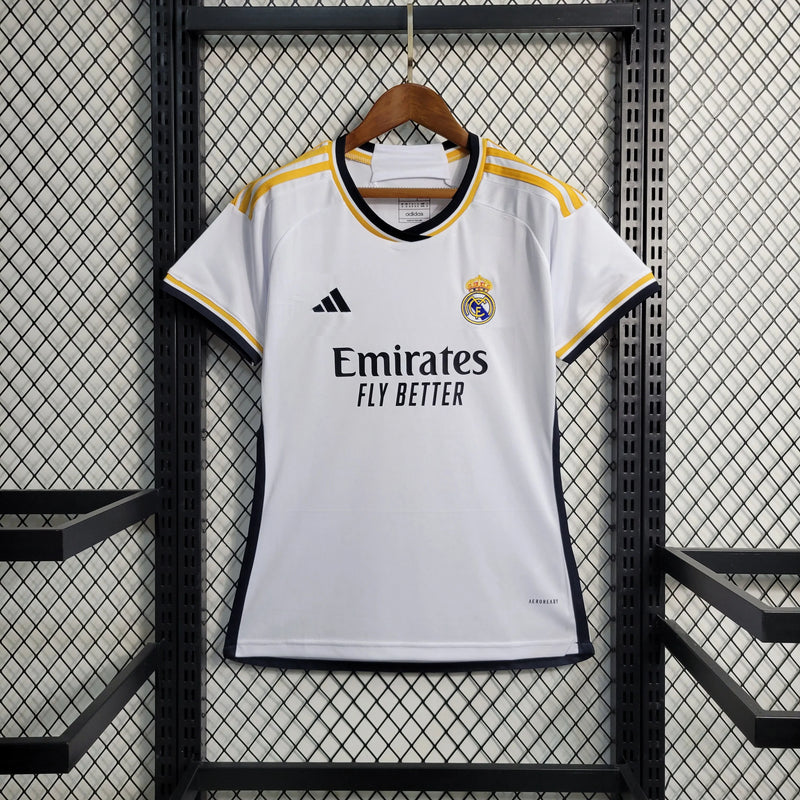 Camisa Real Madrid Home 23/24 - Torcedor Feminina - Camisa de Time Oficial - Buyit