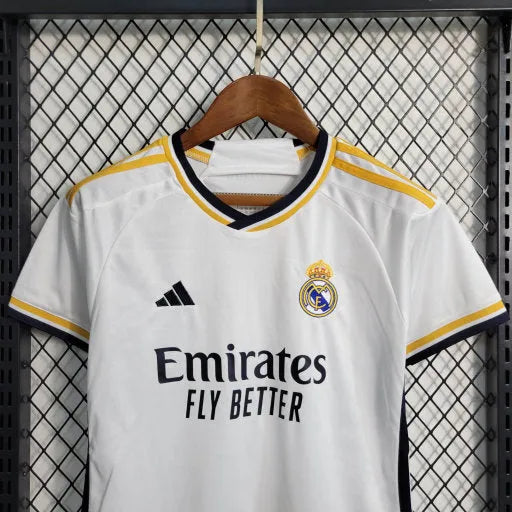 Camisa Real Madrid Home 23/24 - Torcedor Infantil Branca - Camisa de Time Oficial - Buyit