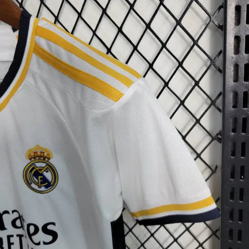 Camisa Real Madrid Home 23/24 - Torcedor Infantil Branca - Camisa de Time Oficial - Buyit