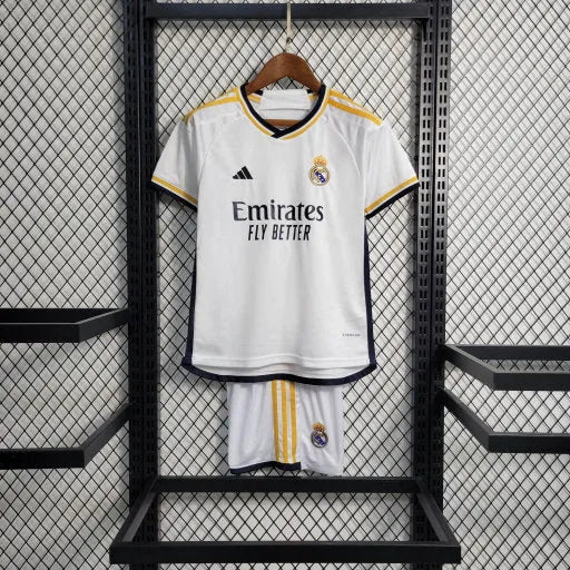 Camisa Real Madrid Home 23/24 - Torcedor Infantil Branca - Camisa de Time Oficial - Buyit