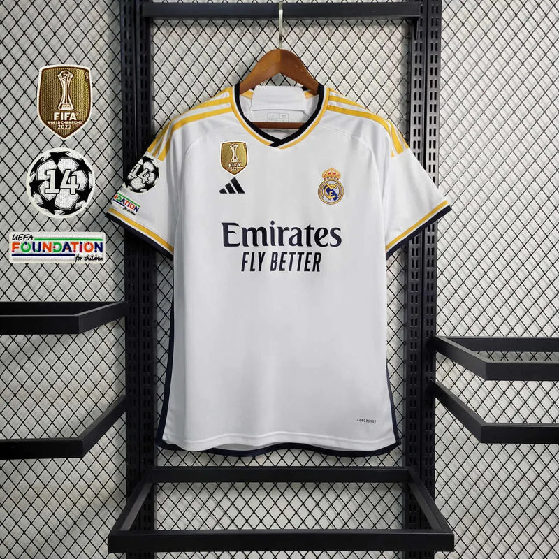 Camisa Real Madrid Home 23/24 - Torcedor Masculina - Camisa de Time Oficial - Buyit