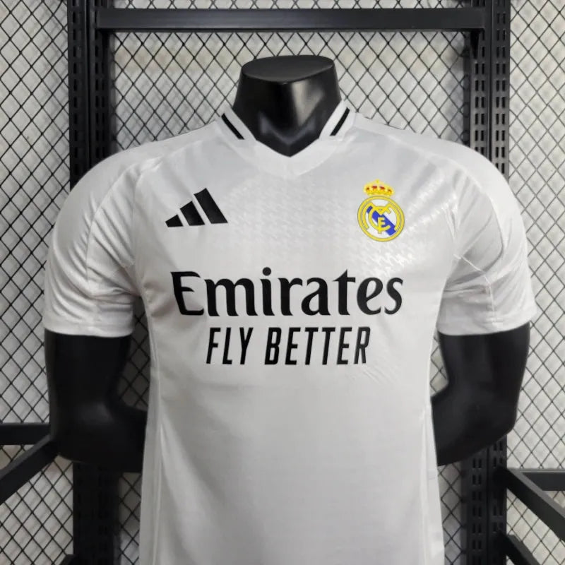 Camisa Real Madrid Home 24/25 - Jogador Masculina Branca - Camisa de Time Oficial - Buyit