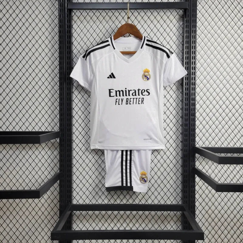 Camisa Real Madrid Home 24/25 - Torcedor Infantil Branca - Camisa de Time Oficial - Buyit