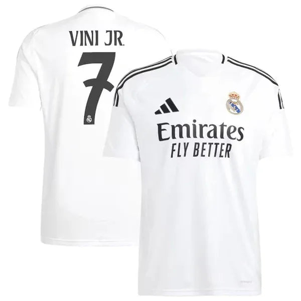 Camisa Real Madrid Home 24/25 - Torcedor Masculina Branca + Todos os Patches - Camisa de Time Oficial - Buyit