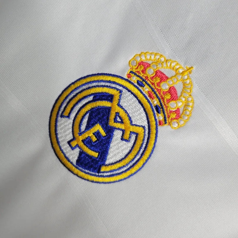 Camisa Real Madrid Home Retrô 2013/14 - Torcedor Masculina Branca Manga Longa - Camisa de Time Oficial - Buyit