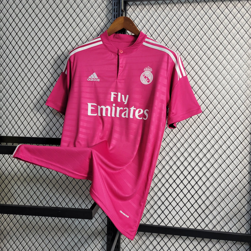 Camisa Real Madrid Retrô Away 14/15 - Torcedor Masculina Rosa - Camisa de Time Oficial - Buyit