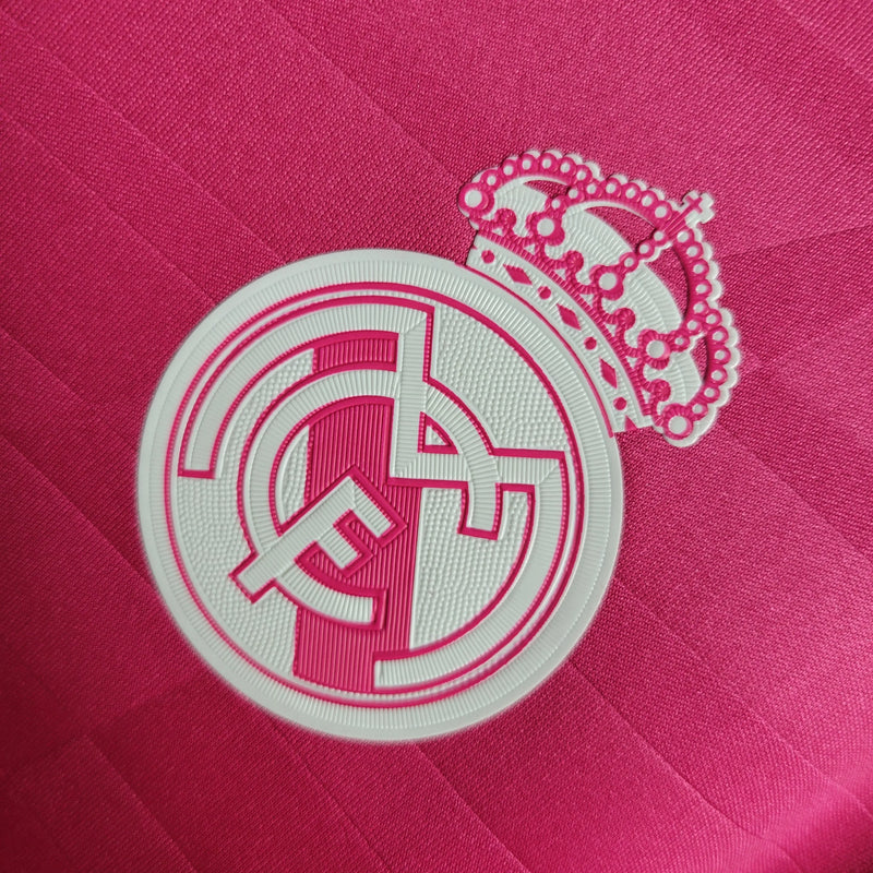 Camisa Real Madrid Retrô Away 14/15 - Torcedor Masculina Rosa - Camisa de Time Oficial - Buyit