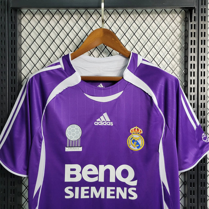 Camisa Real Madrid Retrô Away 2006 - Torcedor Masculina Roxa - Camisa de Time Oficial - Buyit