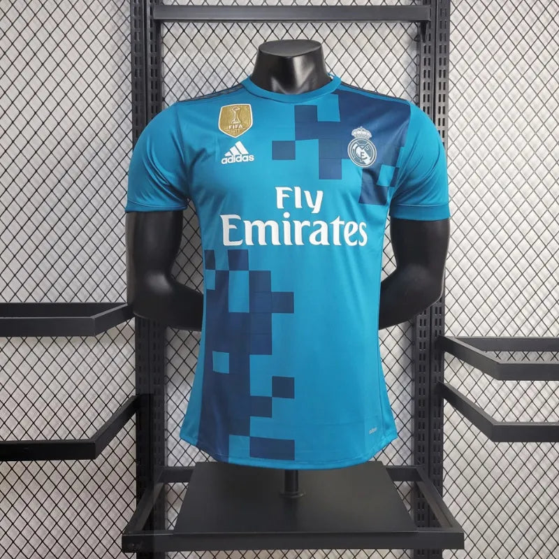 Camisa Real Madrid Retrô 2017/18 - Torcedor Masculina Azul - Camisa de Time Oficial - Buyit