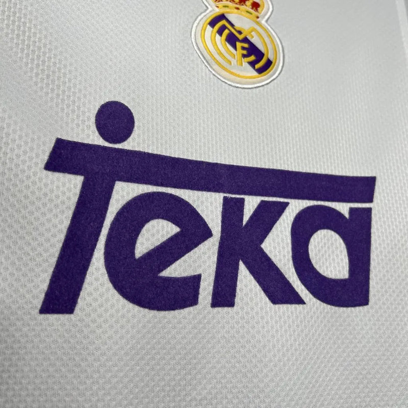 Camisa Real Madrid Retrô Home 1997/98 - Torcedor Masculina Branca - Camisa de Time Oficial - Buyit