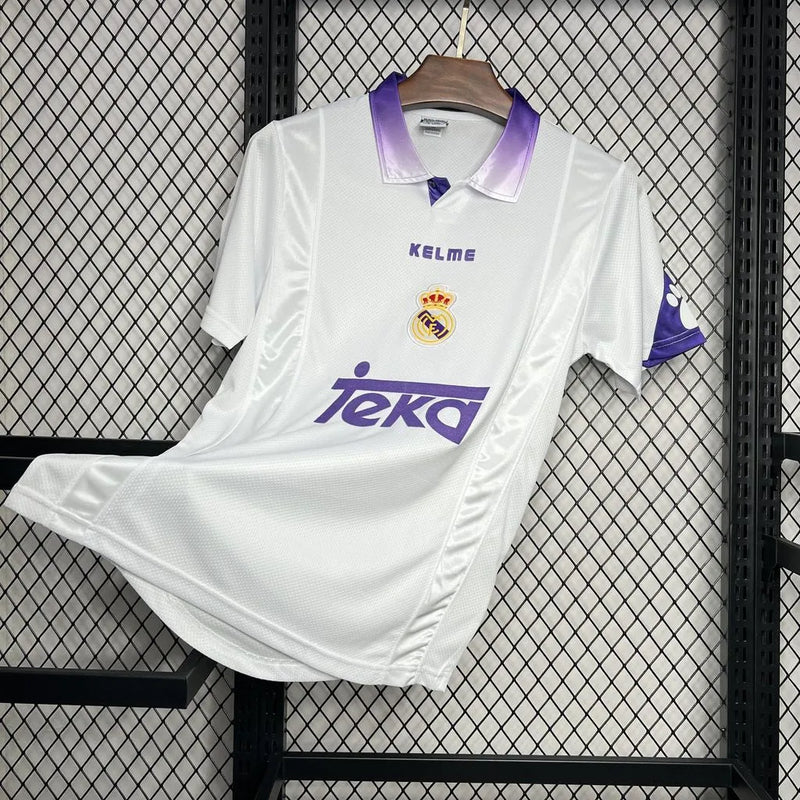 Camisa Real Madrid Retrô Home 1997/98 - Torcedor Masculina Branca - Camisa de Time Oficial - Buyit