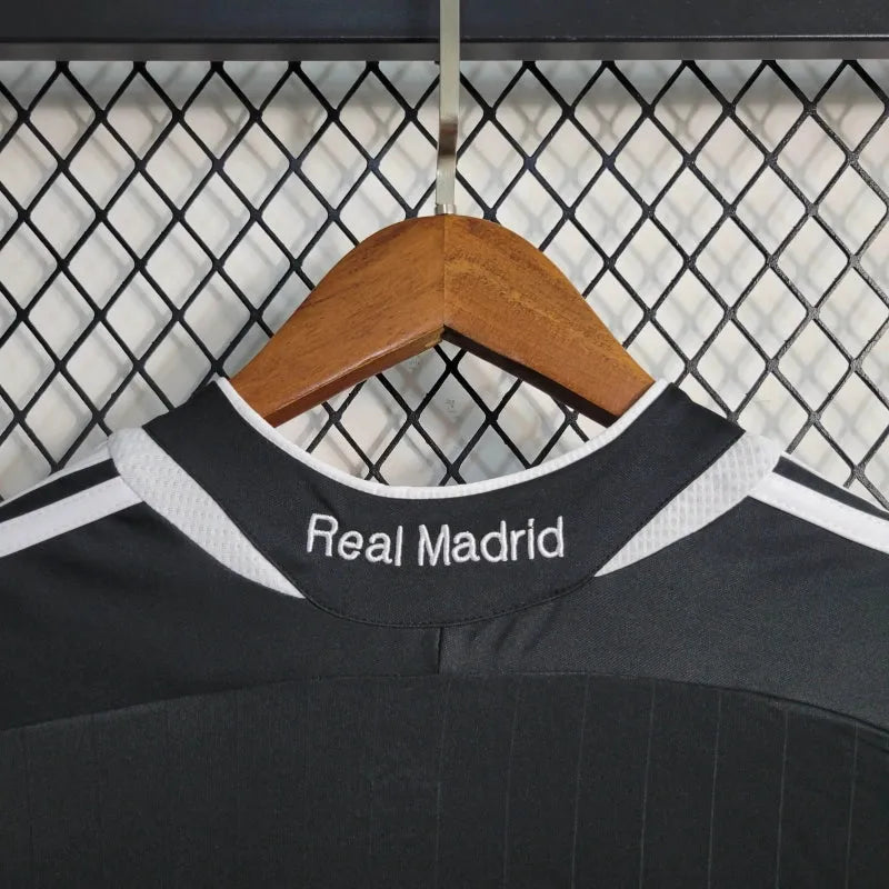 Camisa Real Madrid Two Guest Retrô 2006/07 - Torcedor Masculina Preta Manga Longa - Camisa de Time Oficial - Buyit