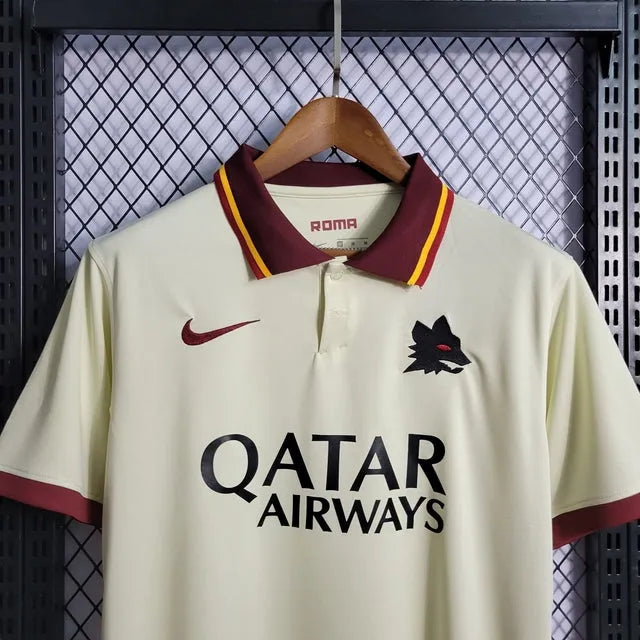 Camisa Roma Away 20/21 - Torcedor Masculina Bege - Camisa de Time Oficial - Buyit