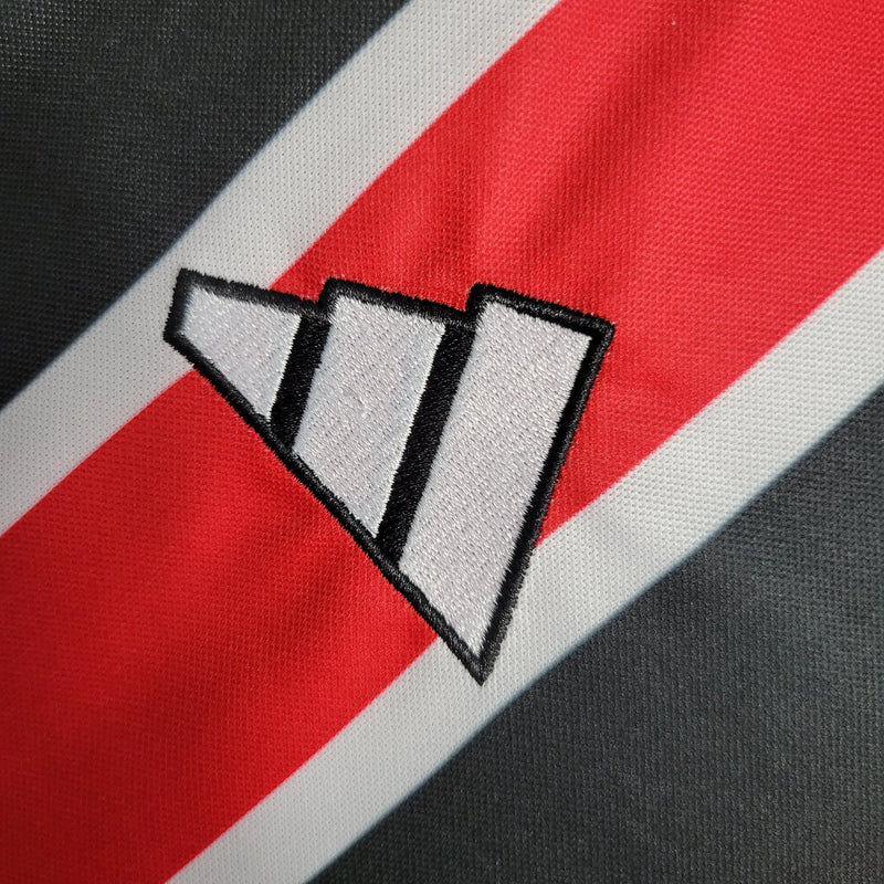 Camisa São Paulo Away 23/24 - Torcedor Masculina Preto e Vermelho - Camisa de Time Oficial - Buyit