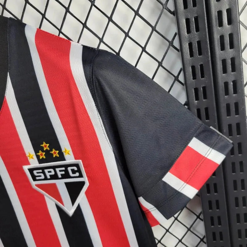 Camisa São Paulo Away 24/25 - Torcedor Feminina Vermelha e Preta New Balance - Camisa de Time Oficial - Buyit