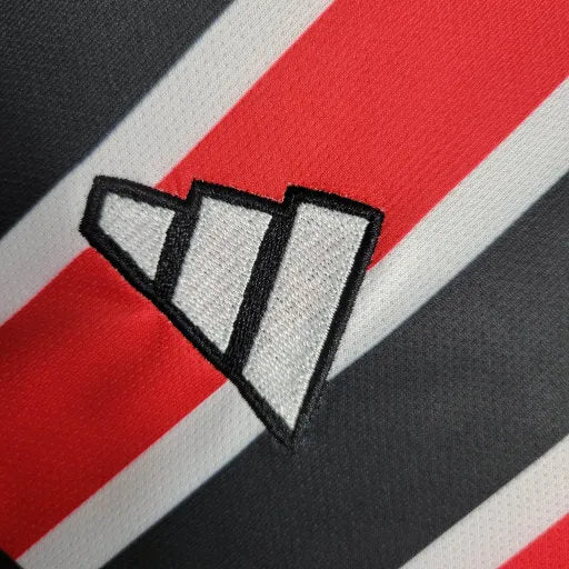 Camisa São Paulo Away 23/24 - Torcedor Infantil Preta e Vermelha - Camisa de Time Oficial - Buyit