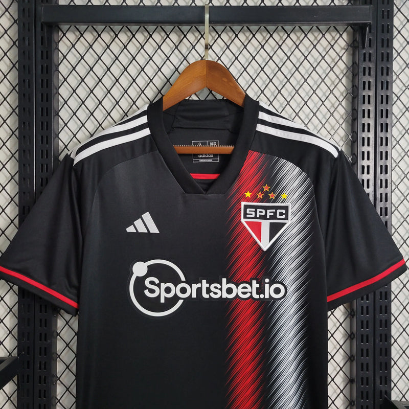 Camisa São Paulo Away II 23/24 - Torcedor Masculina Preta - Camisa de Time Oficial - Buyit