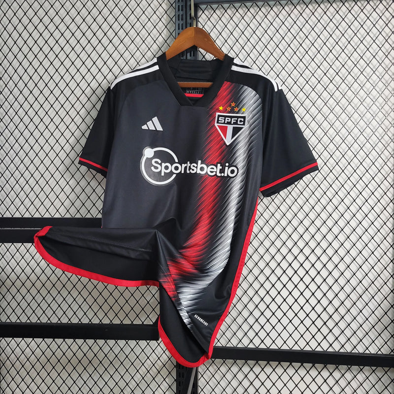 Camisa São Paulo Away II 23/24 - Torcedor Masculina Preta - Camisa de Time Oficial - Buyit