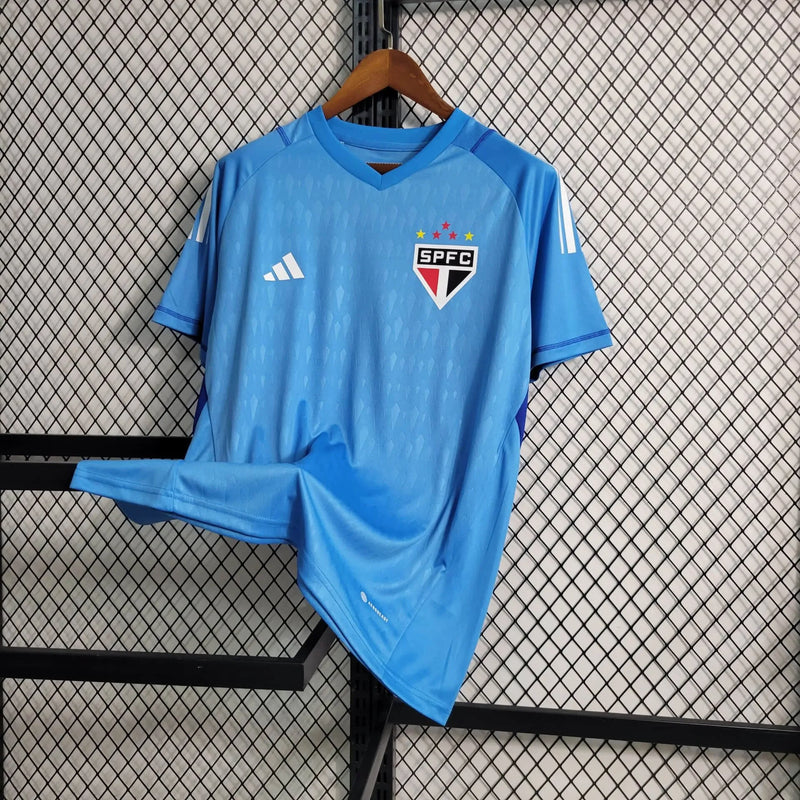 Camisa São Paulo Goleiro 23/24 - Torcedor Masculina Azul - Camisa de Time Oficial - Buyit