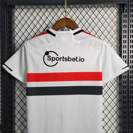 Camisa São Paulo Home 22/23 - Torcedor Infantil Branca - Camisa de Time Oficial - Buyit