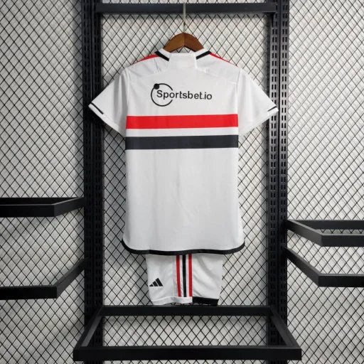 Camisa São Paulo Home 22/23 - Torcedor Infantil Branca - Camisa de Time Oficial - Buyit