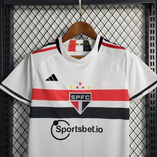 Camisa São Paulo Home 22/23 - Torcedor Infantil Branca - Camisa de Time Oficial - Buyit