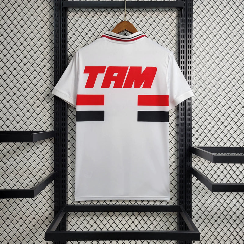 Camisa São Paulo Retrô Home 1993/1994 - Torcedor Masculina PENALTY + TAM - Camisa de Time Oficial - Buyit