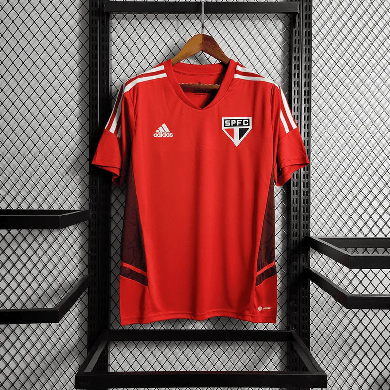 Camisa São Paulo Treino 22/23 - Torcedor Masculina Vermelha - Camisa de Time Oficial - Buyit